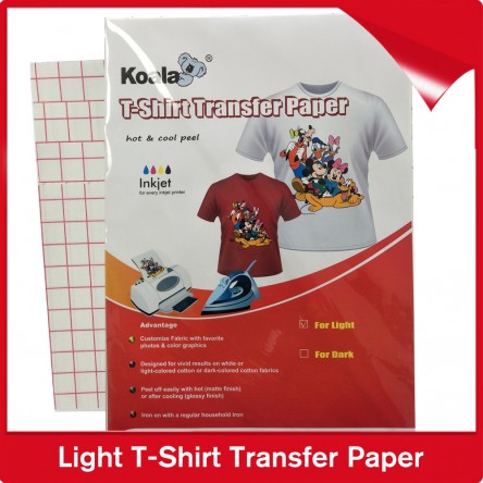 HEAT TRANSFER PAPER FOR INKJET PRINTER LIGHT SHIRT DOUBLE RED LINE