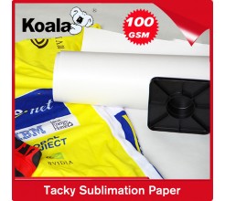 Koala Roll Sublimation Paper 17 inch Width and 110 Feet Length, 1 Roll 3''  Core 105gsm Wide Format Sublimation Heat Transfer Paper for Customize Any
